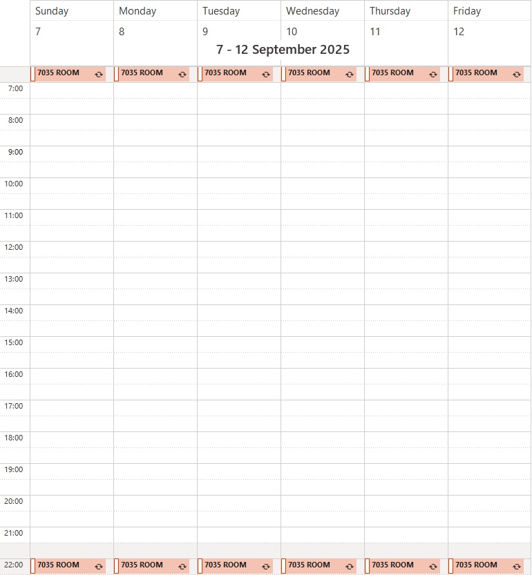 Current Schedule Of PC Lab 7036